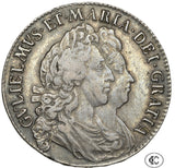 1693 William and Mary, half crown