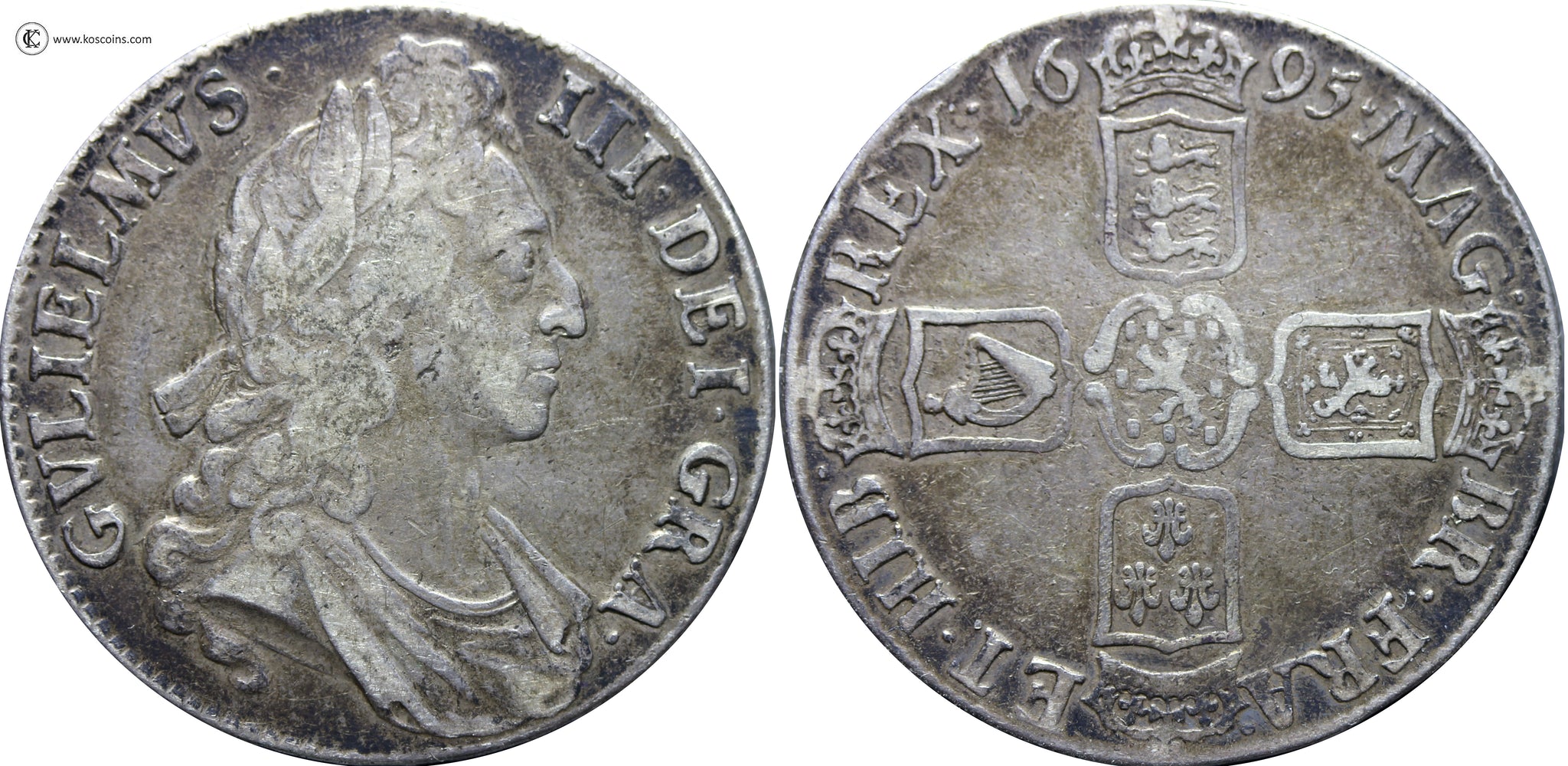 1695 Crown - William III OCTAVO – Kos Coins