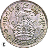 1942 George VI English Shilling
