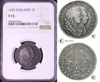 1693 William and Mary shilling