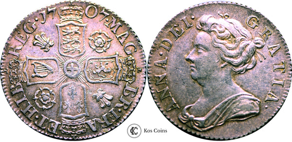1707 Queen Anne Sixpence