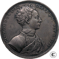 1718 Sweden Carol XII Death Medal