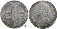 1745 Lima George II Half-crown AU Details