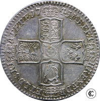 1745 Lima George II Half-crown AU Details
