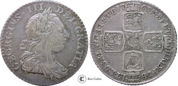 1763 George III Northumberland Shilling