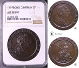 1797 George III Two pence AU 58 BN