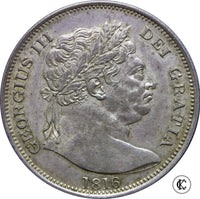 1816 George III Half Crown AU 58