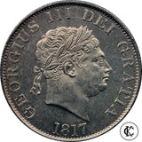 1817 George III Small Head Half Crown MS 63
