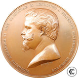 1855 Victor Emmanuel visited City of London England large Bronze Medal
