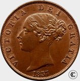 1857 Victoria Half Penny MS 64 BN
