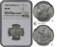 1868 Victoria one shilling