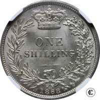 1868 Victoria one shilling