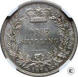 1874 Victoria one shilling