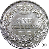 1884 Victoria shilling