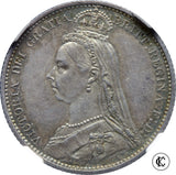 1887 Victoria sixpence Jubilee head & shiled