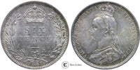 1887 Victoria Jubilee bust Sixpence