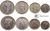 1887 Young Head Jubilee Year Silver Maundy Set