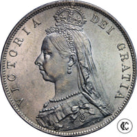 1889 Victoria Half Crown Jubilee head