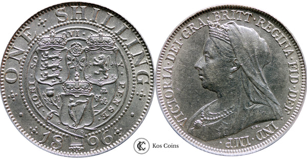 1896 Queen Victoria shilling