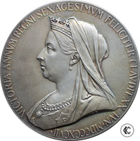 1837-1897 Victoria Diamond Jubilee silver medallion