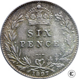 1897 Victoria Sixpence
