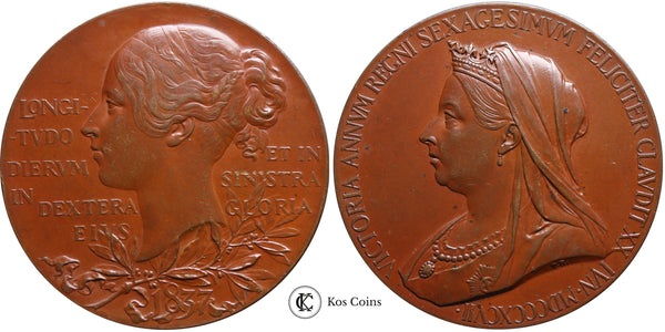 1837-1897 Victoria Diamond Jubilee bronze medallion