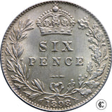 1898 Victoria Sixpence