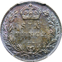 1902 Edward VII Sixpence