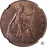 1909 Edward VII Penny MS 64 RD