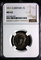 1911 George V Shilling MS 62