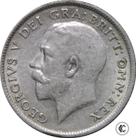 1914 George V Sixpence