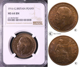 1916 George V Penny MS 64 BN