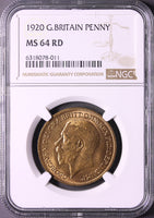 1920 George V Penny MS 64 RD