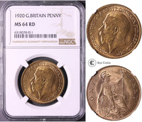 1920 George V Penny MS 64 RD