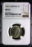 1922 George V Shilling MS62