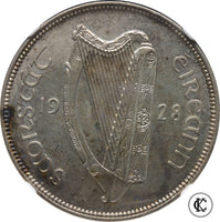 1928 Irish Free state Half Crown Silver Proof