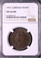 1931 George V Penny MS 66 BN