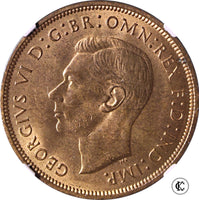 1938 George VI Penny MS 64 RD