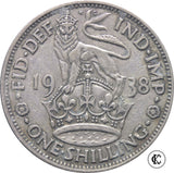 1938 George VI English Shilling