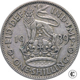 1939 George VI English Shilling