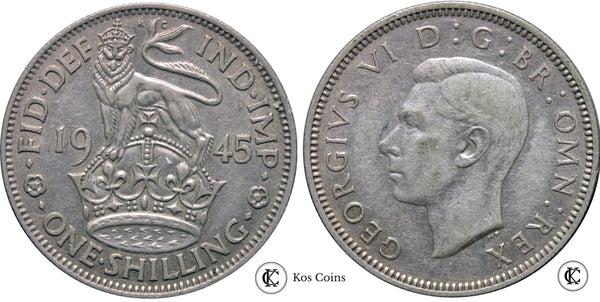1945 George VI English Shilling