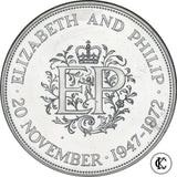 1972 Elizabeth II 25th wedding anniversary Silver Proof 25 PENCE Crown