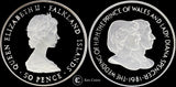 1981 Elizabeth II 50 Pence Royal Wedding Falkland Island Silver Proof Issue