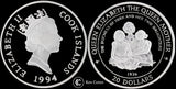 1994 Elizabeth II Queen Mother & Daughters Silver Proof 20 Dollars