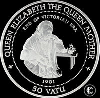 1994 Elizabeth II Queen Victoria-End of an Era 50 Vatu