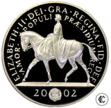 2002 Elizabeth II 50th anniversary Silver Proof United Kingdom five Pound