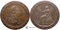 1797 George III Penny 10 leaves