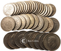 1937-1946 George VI Half Crown Florin & Shillings (38 coins)