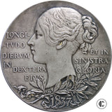1837-1897 Victoria Diamond Jubilee silver medallion with presentation box